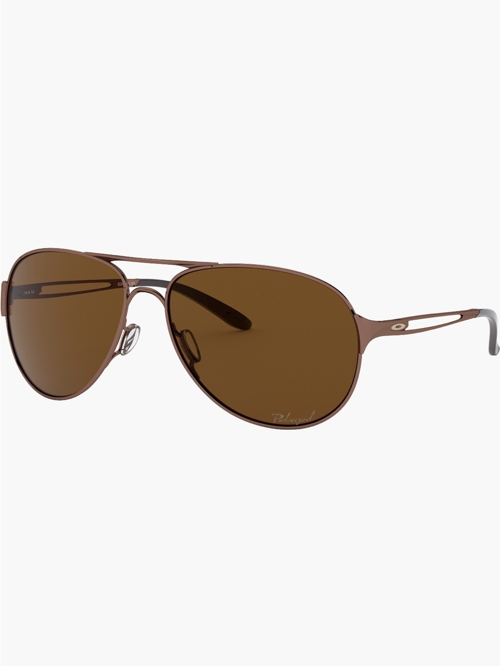 Oakley Caveat 60mm Polarized Aviator Sunglasses in Brown (OO4054-05) NWT